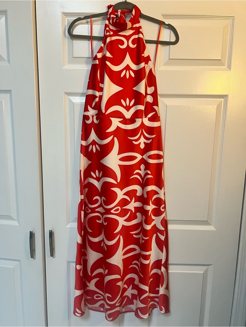 Joie Satin Halter Printed Maxi Dress NWT size medium